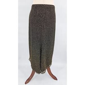 Vtg 90s/Y2K Express Women's L Black & Gold Low Rise Skirt NWT NOS